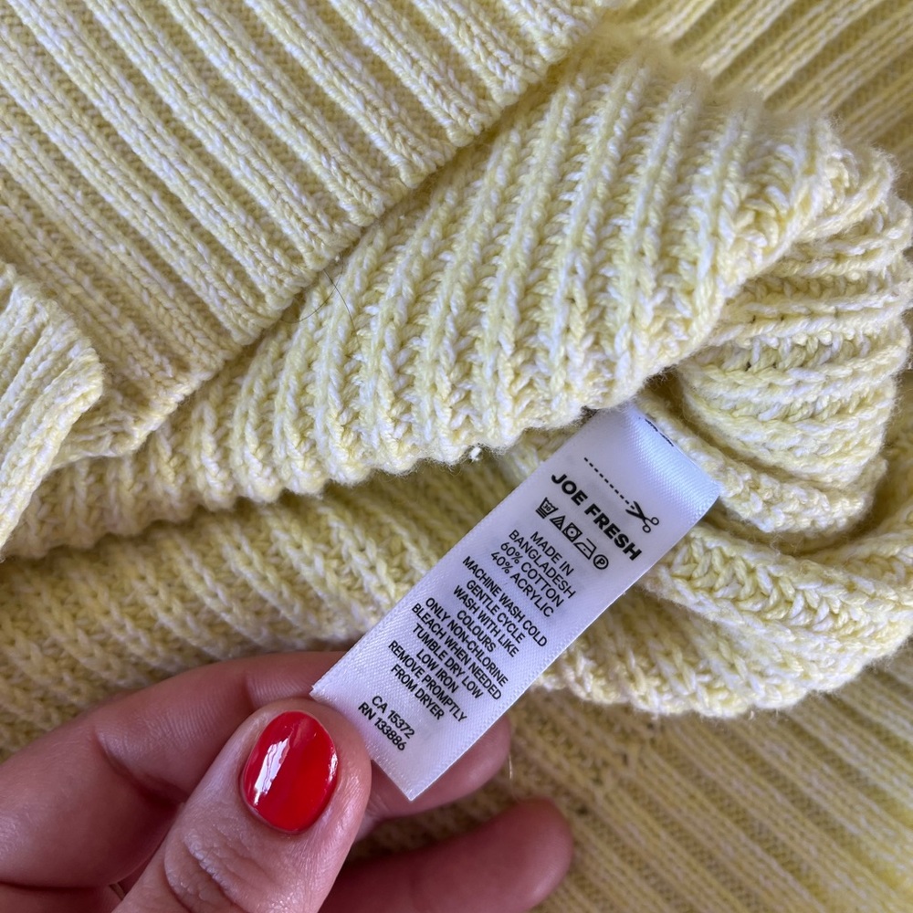 Joe Fresh Women's Yellow Cardigan size M - Picture 4 of 4